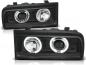 Preview: LED Angel Eyes Scheinwerfer für VW Corrado 88-95 schwarz